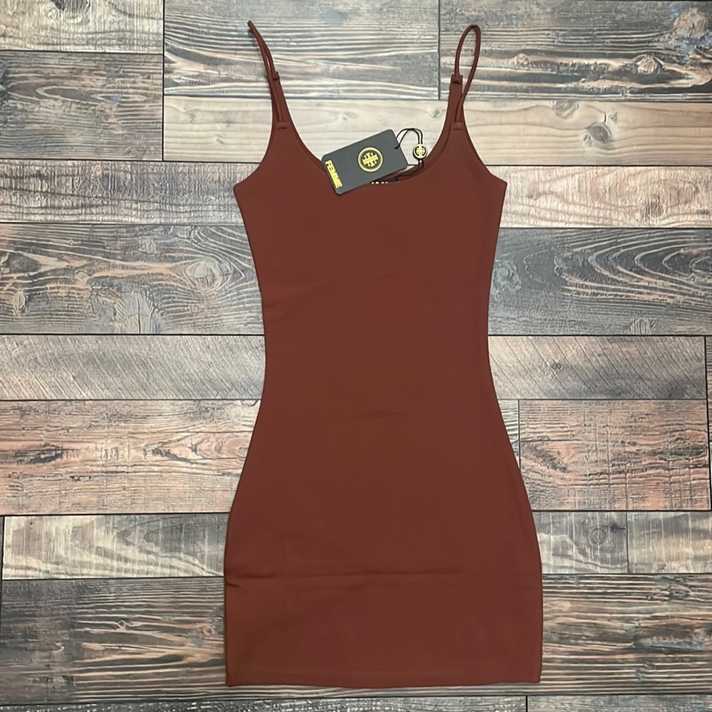 FEMME chocolate brown Mini dress XS